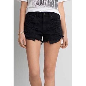 American Eagle Outfitters Hi-Rise Lace Pocket Jean Shorts